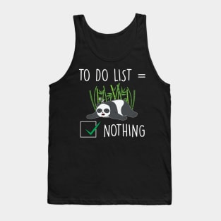 Slothful Panda lazy panda Tank Top